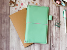 Cargar imagen en el visor de la galería, Mint & Pink - Traveler's Notebooks Veganos