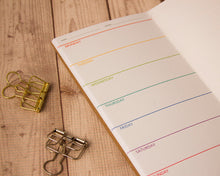 Cargar imagen en el visor de la galería, Planificador semanal arcoíris - Semana en 1 página